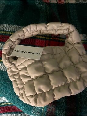 Bluebird bag by Research and Design
 Quilted Top Handle Vegan Bag